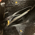 YSL Bag 22cm Black Gold Raffia Cowhide