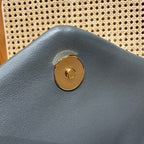 YSL Loulou Puffer Quilted Bag Gray Gold Lambskin 338800