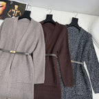 HERMES 25S LONG KNITTED CARDIGAN 080