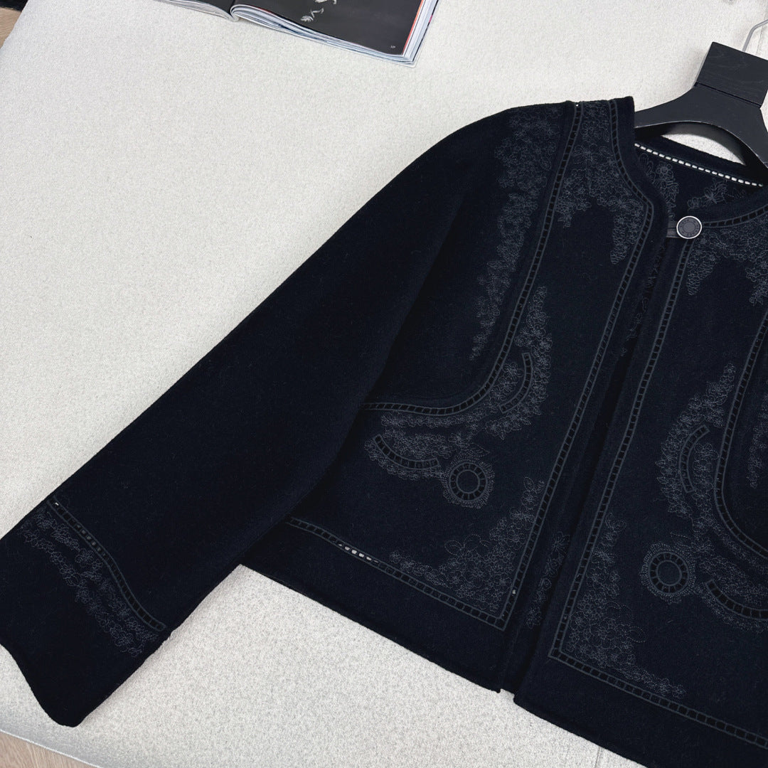 HERMES 25S SHORT CASHMERE COAT 193