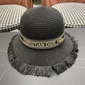 BUCKET HAT IN BLACK RAFFIA 653606