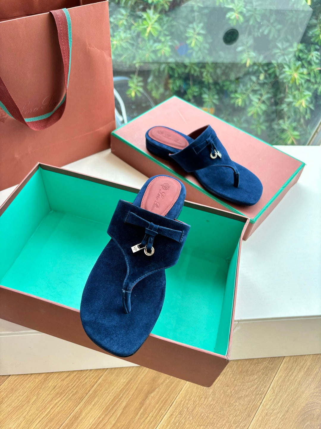 LP THONG SANDALS 25S IN MIDNIGHT BLUE SUEDE