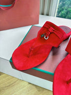 LP THONG SANDALS 25S IN RED SUEDE