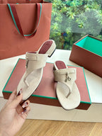 LP THONG SANDALS 25S IN CREAM BEIGE SUEDE