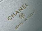 CHANEL 25S KELLY 18 CM IN SOFT MINT BLUE LAMBSKIN