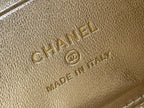 CHANEL 25S KELLY 18 CM IN GOLD LAMBSKIN