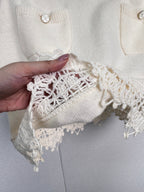 CHANEL 25S KNITTED LACE MIDI SKIRT 416