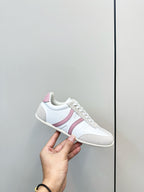 CELINE 25S JOGGER LOW LACE UP SNEAKER WITH TRIOMPHE IN WHITE GRAY SUEDE AND CALFSKIN