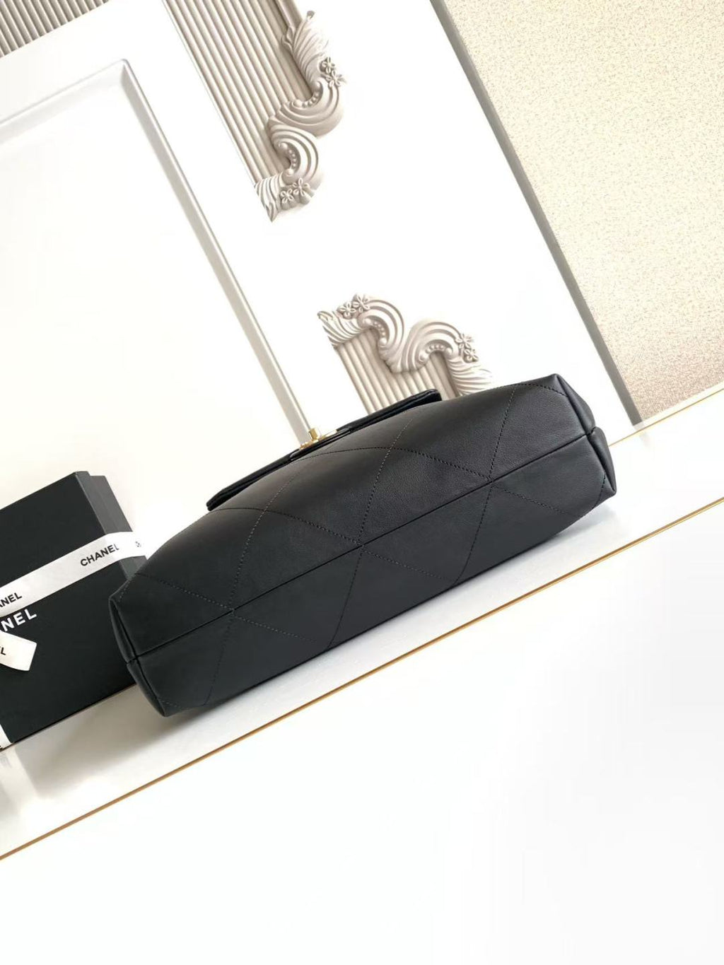 CC 2025 Bag 47cm Black Gold Calfskin 300853