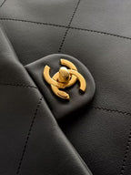 CC 2025 Bag 28cm Black Gold Calfskin