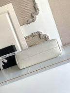 Chanel 2026 Hippie Hobo Bag 35cm White Calfskin 326214