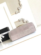 Chanel 2026 Hippie Hobo Bag 35cm Gray Suede 326216