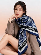 CHANEL 25S SCARF 135 CM IN CASHMERE AND SILK 943320