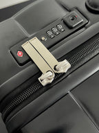 BOTTEGA VENETA 25S ODYSSEY CABIN 3D INTRECCIO PATTERN LUGGAGE 55 IN BLACK CALFSKIN