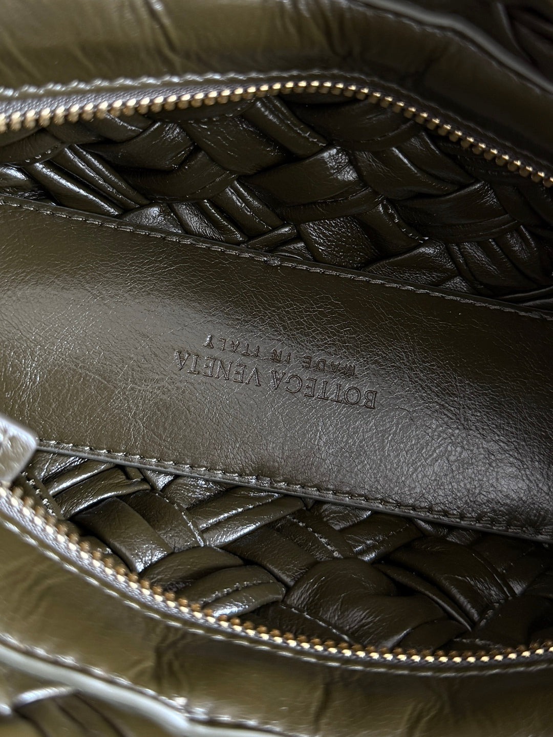 BV Kalimero chacha Bag 28.5cm Olive Leather