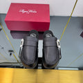 SLIDY VIV' MULES IN BLACK CALFSKIN