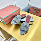 LP SANDALS 25S IN DARK GRAY SUEDE WITH SILVER HARDWARE