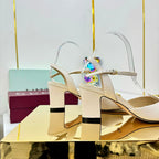 GG HEELED SANDALS 25S 65 MM IN CREAM WHITE LAMBSKIN WITH GOLD HARDWARE