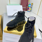 BALENCIAGA 25S SPEED 2.0 LACE-UP SNEAKERS IN BLACK KNITTED STYLE 3