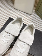 CHANEL 25S SNEAKERS 35MM IN GREIGE SUEDE WITH VELCRO STRAPS