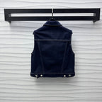 Fendi 25C Embroidered Denim Vest 228894