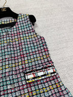 CC 25 Plaid Dress Multicolor Cotton
