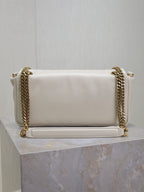 YSL 25S CALYPSO HANDBAG 26 IN IVORY LAMBSKIN GOLD HARDWRE