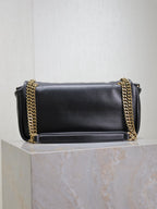 YSL 25S CALYPSO HANDBAG 26 IN BLACK LAMBSKIN GOLD HARDWARE