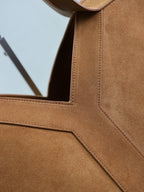 Y Tote Bag Brown Suede