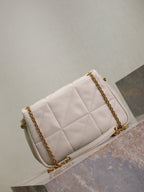 YSL 25S JAMIE 4.3 29 IN BLANC  LAMBSKIN GOLD HARDWARE