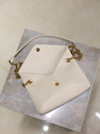 YSL 25S CALYPSO MINI 19 IN BLANC  LAMBSKIN GOLD HARDWARE