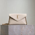 YSL 25S CALYPSO MINI 19 IN BLANC  LAMBSKIN GOLD HARDWARE