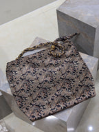 AMALIA Tote Bag 40cm Jacquard Frabic GHW