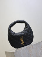 YSL 25S ICARINO 17 IN BLACK QUILTED CALFSKIN GOLD HARDWRE
