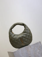 YSL 25S ICARE BABY 17 IN DARK OLIVE QUILTED CALFSKIN GOLD HARDWRE