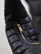 YSL 25S ICARE HOBO 44 IN BLACK QUILTED CALFSKIN GOLD HARDWARE
