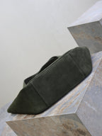 YSL 25S LE 5 À 7 BEA 50 IN DARK OLIVE SUEDE GOLD HARDWARE
