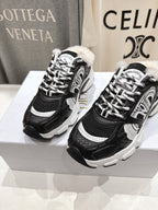 DIOR CHRONO SNEAKER 25S IN BLACK LAMBSKIN AND MESH FABRIC STYLE 4