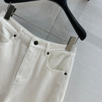 Loewe 25 Sickle Jeans White Denim Cotton