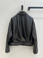 Loewe Draped Jacket Black Lambskin