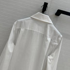 Loewe 25 Pleated Flower Knot Shirt White Cotton