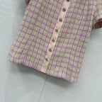 CC SHORT-SLEEVE TWEED TOP 268292