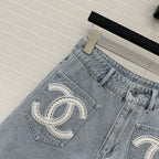 CC 25 Short Light Blue Denim Cotton