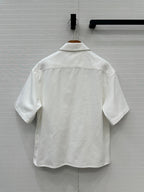 Loewe Denim Short-sleeved Shirt White Cotton