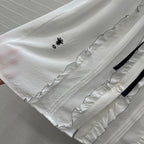 DIOR WHITE RUFFLED SHIRT 264378