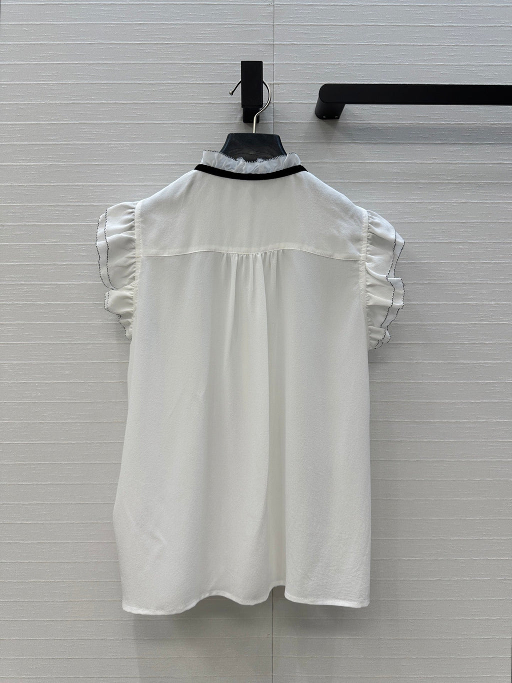 DIOR WHITE RUFFLED SHIRT 264378