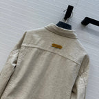 DIOR LIGHT BEIGE SHORT TRENCH COAT WITH NATURAL WAIST TIE