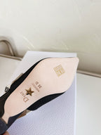 J'ADIOR SLINGBACK PUMP BLACK TECHNICAL FABRIC 65 MM