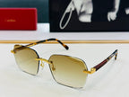 SIGNATURE C DE RECTANGULAR FRAME SUNGLASSES CT0483S IN METAL AND WOODEN