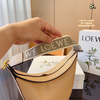 LOE LUNA HOBO 28 BAG IN TAN BROWN CALFSKIN